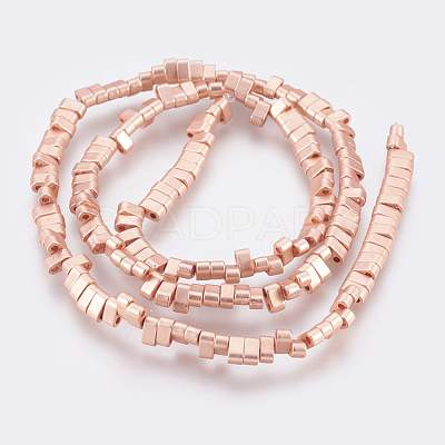 Electroplated Synthetic Non-magnetic Hematite 2-Hole Beads Strands G-E495-11A-01-1