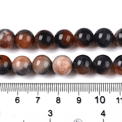 Dyed Natural White Jade Beads Strands G-T138-10mm-210-21-1