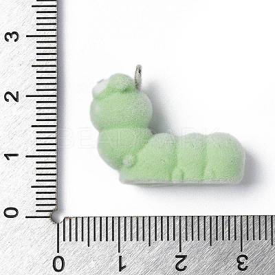 Flocky Opaque Resin Pendants RESI-G105-04E-1