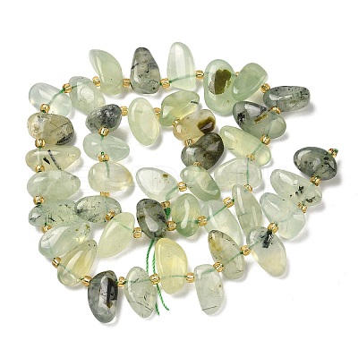 Natural Prehnite Beads Strands G-P604-A02-01-1