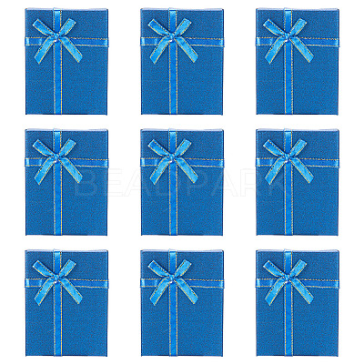 Rectangle Paper Jewelry Set Storage Boxes with Bowknot CON-TAC0014-04E-1