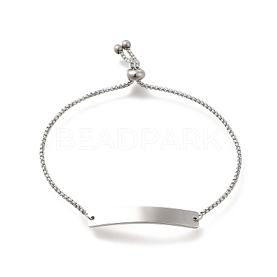 Non-Tarnish 304 Stainless Steel Box Chain Slider Bracelets LS-BJEW-M233-02P-1