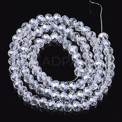 Electroplate Glass Beads Strands X-EGLA-A034-T10mm-A08-1