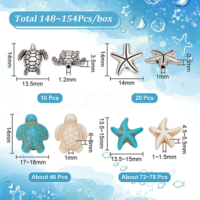 DIY Ocean Theme Beades Jewelry Making Finding Kit DIY-NB0009-61-1