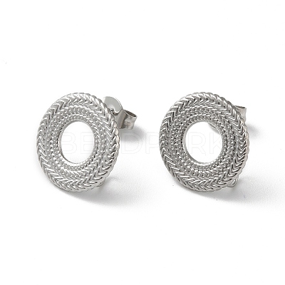 Non-Tarnish 304 Stainless Stud Earring Findings STAS-M314-01F-P-1