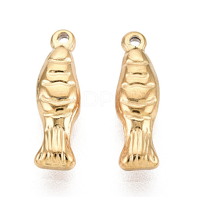304 Stainless Steel Fish Charms STAS-T069-05G-1