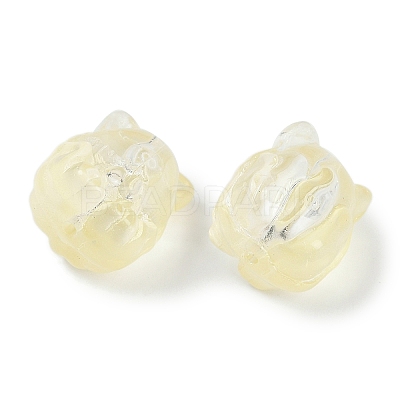 Transparent Spray Paint Glass Beads X1-GLAA-H035-01G-1