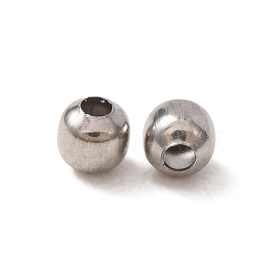 Non-Tarnish 304 Stainless Steel Round Seamed Beads A-STAS-R032-3mm-01-1