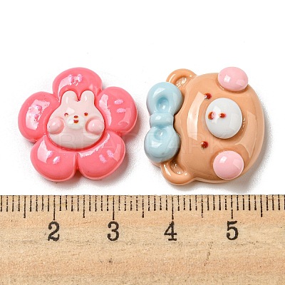 Opaque Resin Decoden Cabochons RESI-F052-B10-1