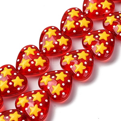 Glass Enamel Beads GLAA-Q125-01A-03-1
