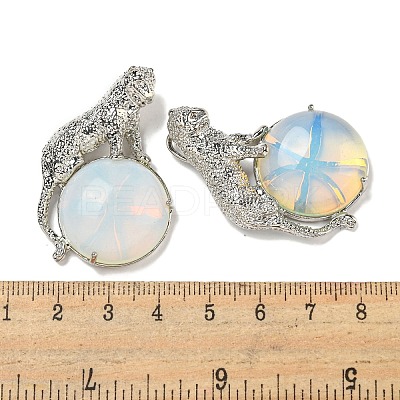 Opalite Half Round Pendants G-F766-06AS-05-1