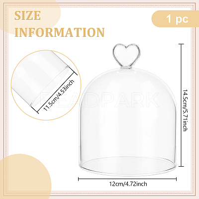 Heart Arch Glass Dome Cover DIY-WH0933-20E-1