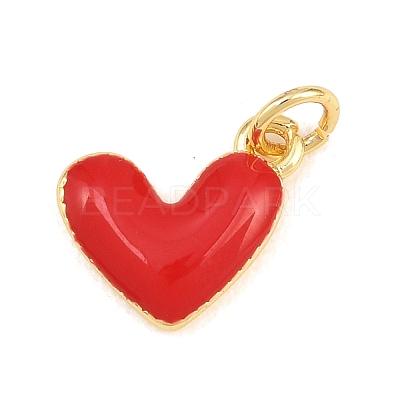 Brass Enamel Pendants KK-B168-01G-03-1