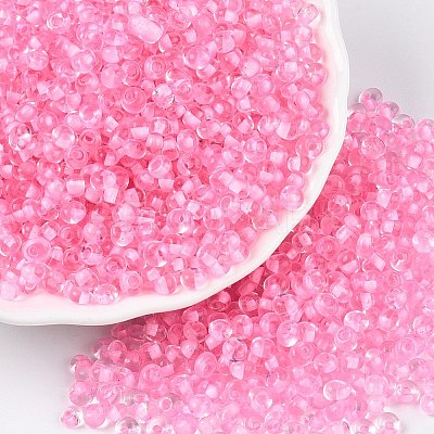 6/0 Inside Colours Transparent Glass Seed Beads SEED-T007-07G-1