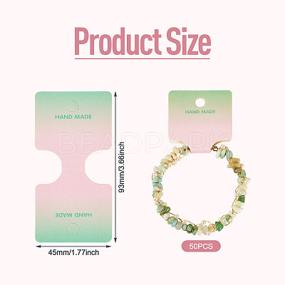 50Pcs Folding Paper Jewelry Display Cards ODIS-TA0001-07A-1