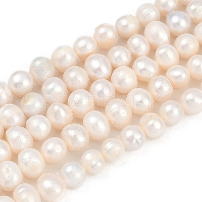 Natural Cultured Freshwater Pearl Beads Strands PEAR-I007-07X-08A-1