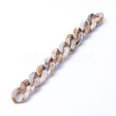 Handmade Acrylic Curb Chains X-AJEW-JB00679-04-1