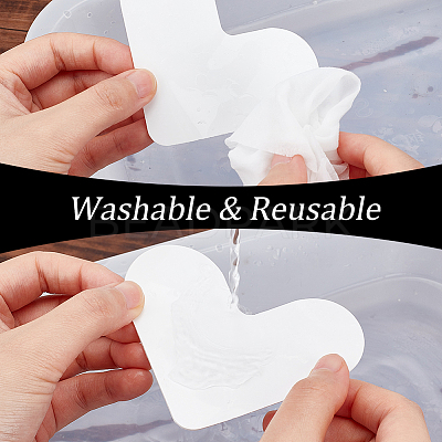 AHADEMAKER 16Pcs 2 Colors PU Self Adhesive Non Slip Carpet Stickers FIND-GA0005-64-1