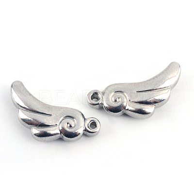 Non-Tarnish 201 Stainless Steel Wing Charms X-STAS-Q192-29-1