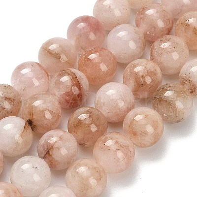 Natural Pink Morganite Beads Strands G-H335-B01-8mm-1