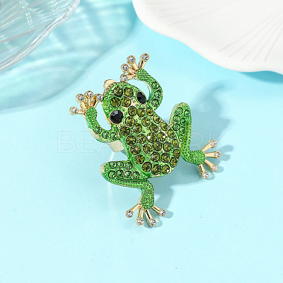 Alloy Rhinestone Finger Rings WGEA628-03-1
