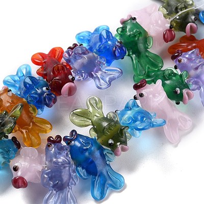 Handmade Lampwork Bumpy Beads LAMP-F020-33A-1