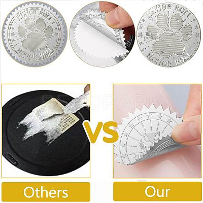 34 Sheets Silver Foil Embossed PET Picture Sticker DIY-WH0528-016-1