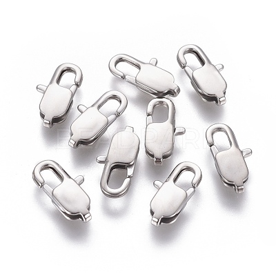 Non-Tarnish 304 Stainless Steel Lobster Claw Clasps STAS-G201-06C-P-1