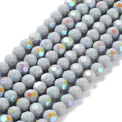 Opaque Glass Beads Strands EGLA-A035-P8mm-L22-1