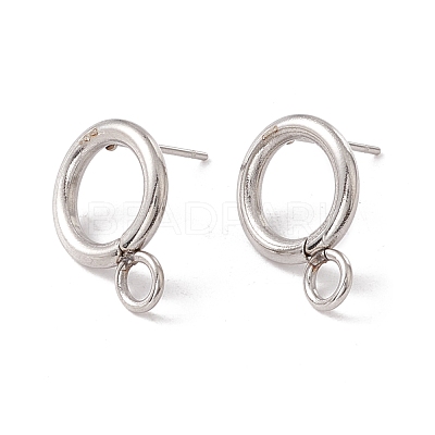 Non-Tarnish 304 Stainless Steel Stud Earring Findings STAS-P308-02A-P-1