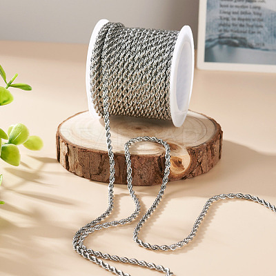 304 Stainless Steel Twist Rope Chains CHS-YS0001-08-1