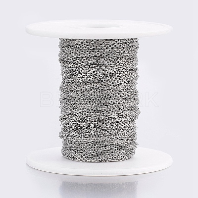 Tarnish Resistant 304 Stainless Steel Cable Chains CHS-H017-01P-20M-1