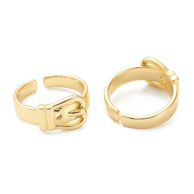 Brass Cuff Rings RJEW-A001-07G-1