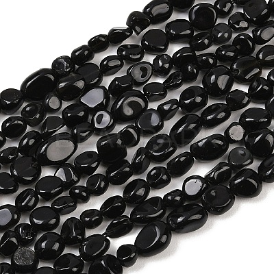 Natural Obsidian Beads Strands G-K395-B06-01-1