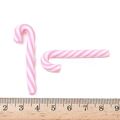 Christmas Candy Cane Handmade Polymer Clay Beads CLAY-P005-04C-1