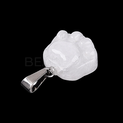Natural Quartz Crystal Carved Pendants G-Q608-01A-1