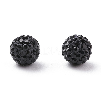 Polymer Clay Rhinestone Beads X-RB-C1438-10mm-A02-1