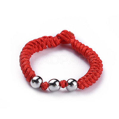 Nylon Cord Braided Rings RJEW-JR00257-1