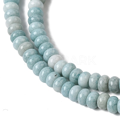 Cracked Opaque Glass Beads Strand GLAA-D306-A07-1