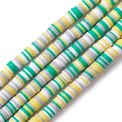 Handmade Polymer Clay Beads Strands CLAY-R089-8mm-T008-1