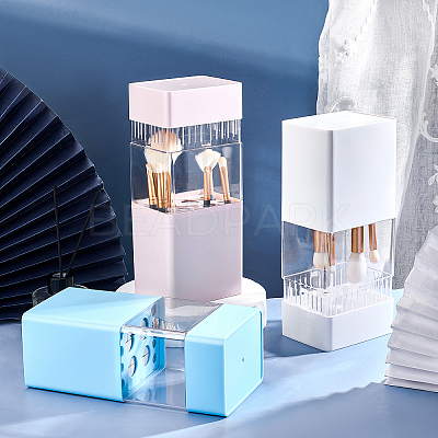 ABS with Plastic Cosmetic Brush Storage Container AJEW-WH0168-18A-1