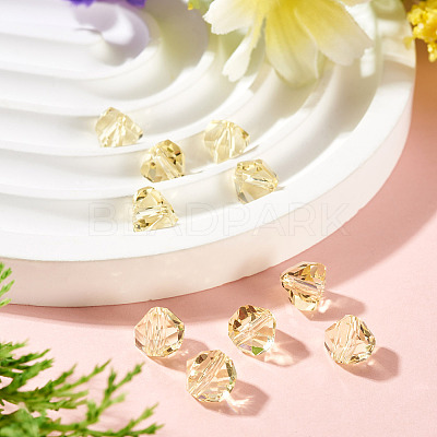 10Pcs Glass Imitation Austrian Crystal Beads GLAA-TADJ0001-11H-1