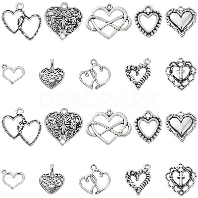 100pcs 10 Style Tibetan Style Alloy Charms TIBEP-CJ0001-39-1