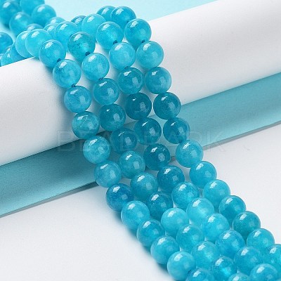 Dyed Natural Malaysia Jade Beads Strands G-G021-02A-02-1
