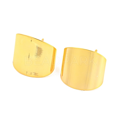 Rack Plating Brass Rectangle Stud Earrings EJEW-K245-49G-1