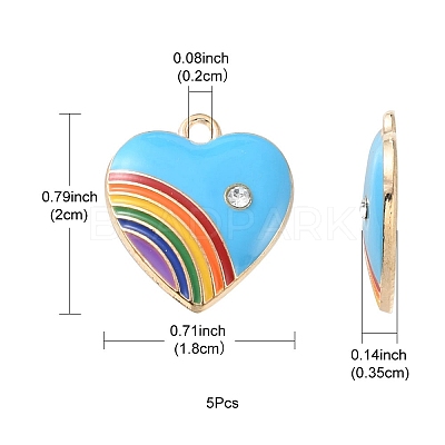 Alloy Enamel Pendant ENAM-YW0002-36E-1