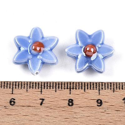 Glazed Porcelain Beads Strands PORC-N008-10C-1