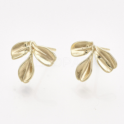 Brass Stud Earring Findings LS-X-KK-T038-581G-NF-1