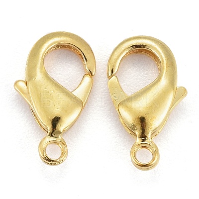 Brass Lobster Claw Clasps X-KK-901-G-NF-1
