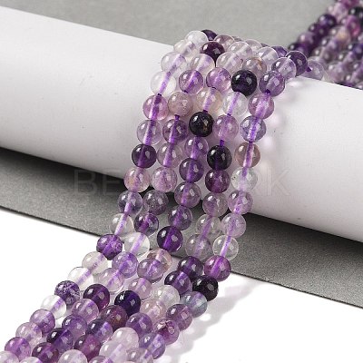 Natural Purple Fluorite Beads Strands X-G-P530-B08-01-1